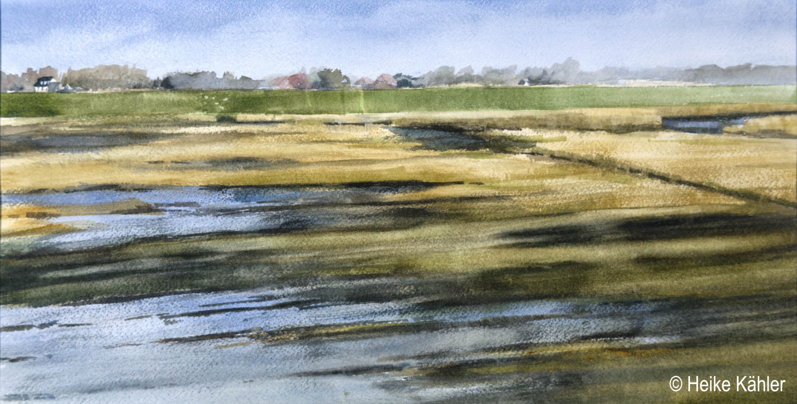 Aquarell Unterm Meeresspiegel von Heike Kähler